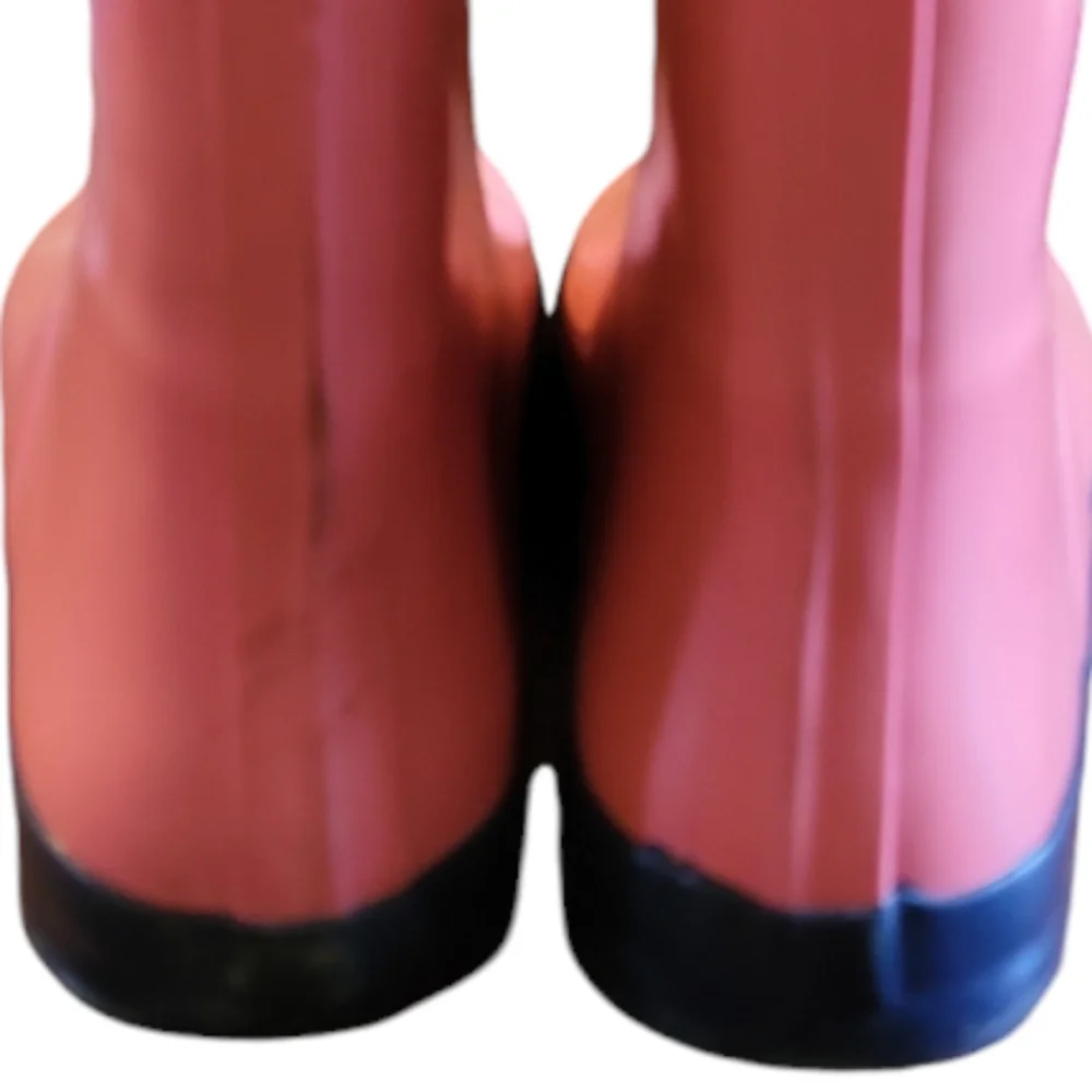 Girl's Lone Cone Kids Pink Black 100% Waterproof Rainboots Handles Size 2